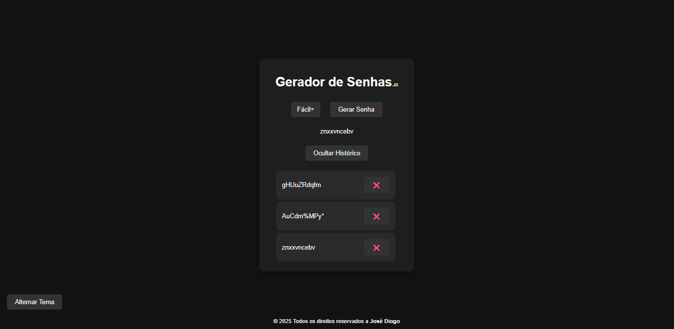 Gerador De Senhas